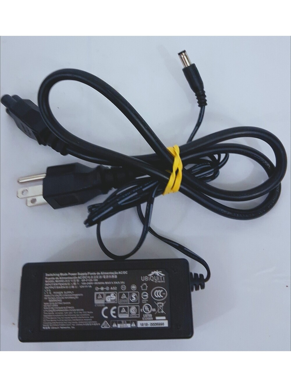 Ubiquiti AC Adapter 12V 1A 12W GP-F120-100 Power Supply USG & ERLite-3 Tested